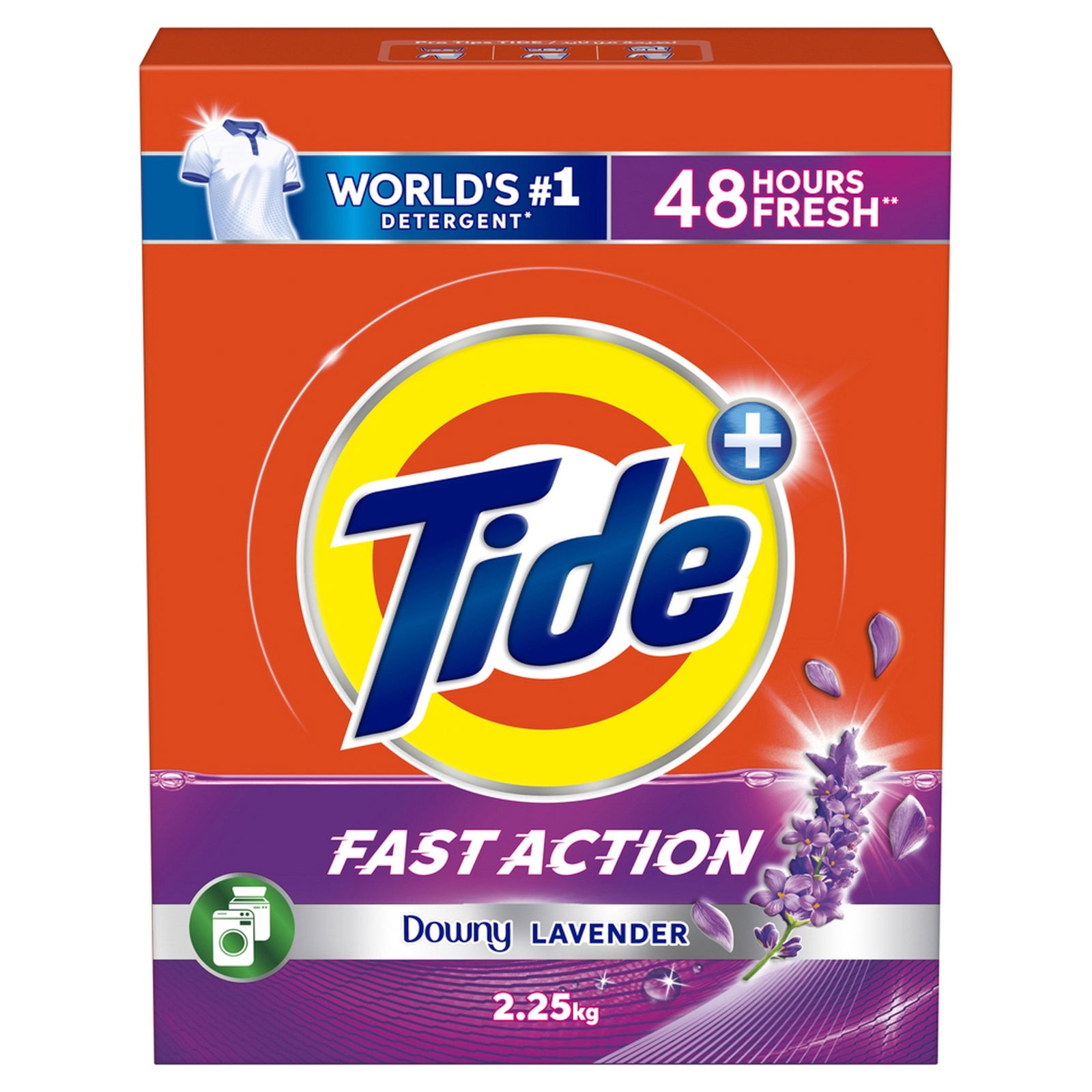 GETIT.QA- Qatar’s Best Online Shopping Website offers TIDE FAST ACTION DOWNY LAVENDER WASHING POWDER TOP LOAD 2.25 KG
 at the lowest price in Qatar. Free Shipping & COD Available!