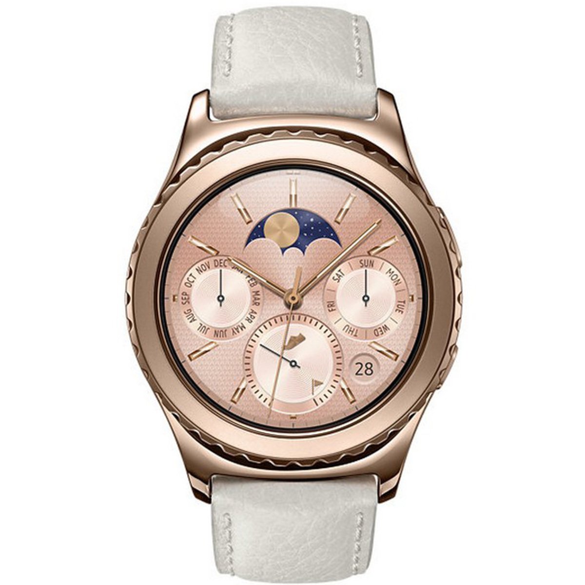 GETIT.QA- Qatar’s Best Online Shopping Website offers SAMSUNG GEAR S2 CLASSIC 18K ROSE GOLD PLATED R7320Z at the lowest price in Qatar. Free Shipping & COD Available!