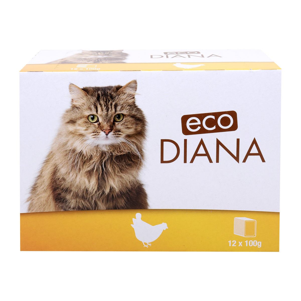 GETIT.QA- Qatar’s Best Online Shopping Website offers ECO DIANA CAT FOOD CHUNKS WITH CHICKEN IN GRAVY 12 X 100 G
 at the lowest price in Qatar. Free Shipping & COD Available!
