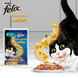 GETIT.QA- Qatar’s Best Online Shopping Website offers PURINA FELIX SENSATIONS JELLIES WITH TUNA AND SPINACH FLAVORS CATFOOD 85 G
 at the lowest price in Qatar. Free Shipping & COD Available!
