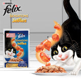 GETIT.QA- Qatar’s Best Online Shopping Website offers PURINA FELIX SENSATIONS JELLIES WITH SALMON AND TOMATO FLAVORS CAT FOOD 85 G
 at the lowest price in Qatar. Free Shipping & COD Available!