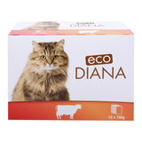 GETIT.QA- Qatar’s Best Online Shopping Website offers ECO DIANA CAT FOOD CHUNKS WITH BEEF IN GRAVY 12 X 100 G
 at the lowest price in Qatar. Free Shipping & COD Available!