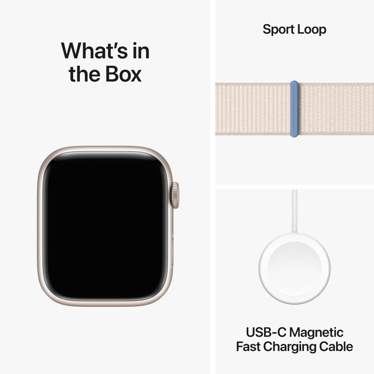 GETIT.QA- Qatar’s Best Online Shopping Website offers APPLE WATCH SERIES 9 GPS, STARLIGHT ALUMINIUM CASE WITH STARLIGHT SPORT LOOP, 45 MM, MR983QA/A at the lowest price in Qatar. Free Shipping & COD Available!