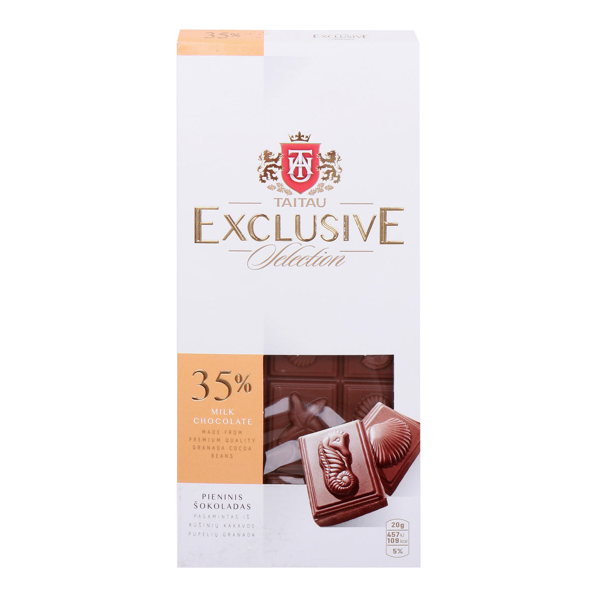 GETIT.QA- Qatar’s Best Online Shopping Website offers TAITAU EXCLUSIVE 35% MILK CHOCOLATE-- 100 G at the lowest price in Qatar. Free Shipping & COD Available!