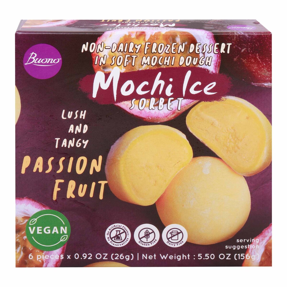 GETIT.QA- Qatar’s Best Online Shopping Website offers BUONO MOCHI ICE SORBET PASSION FRUIT 156 G at the lowest price in Qatar. Free Shipping & COD Available!