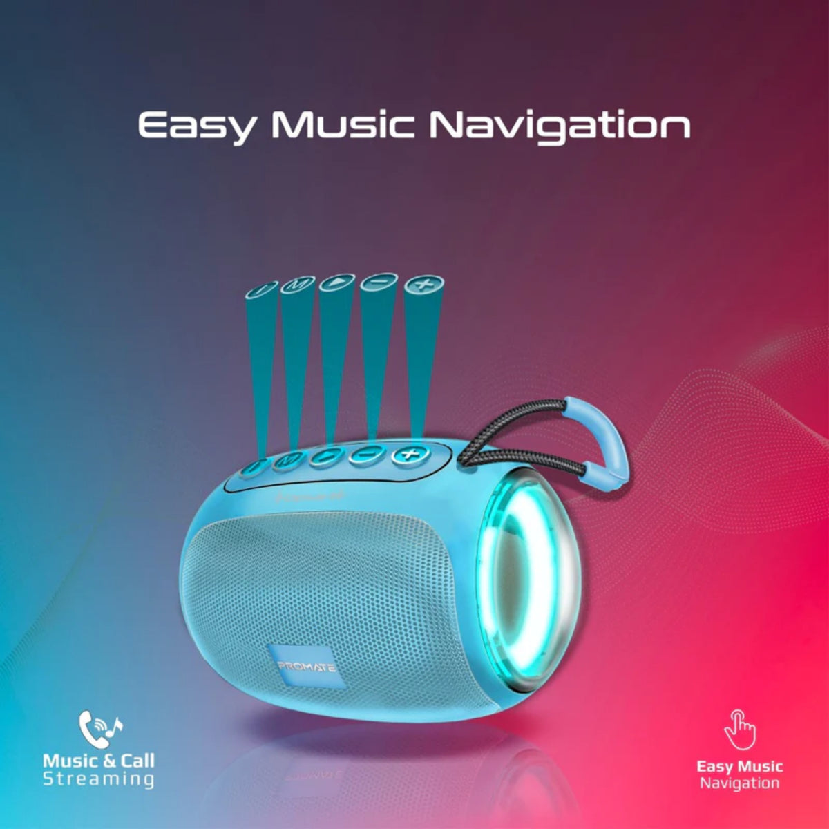 GETIT.QA- Qatar’s Best Online Shopping Website offers PROMATE HIGH-DEFINITION WIRELESS BLUETOOTH SPEAKER, CAPSULE-3, BLUE at the lowest price in Qatar. Free Shipping & COD Available!