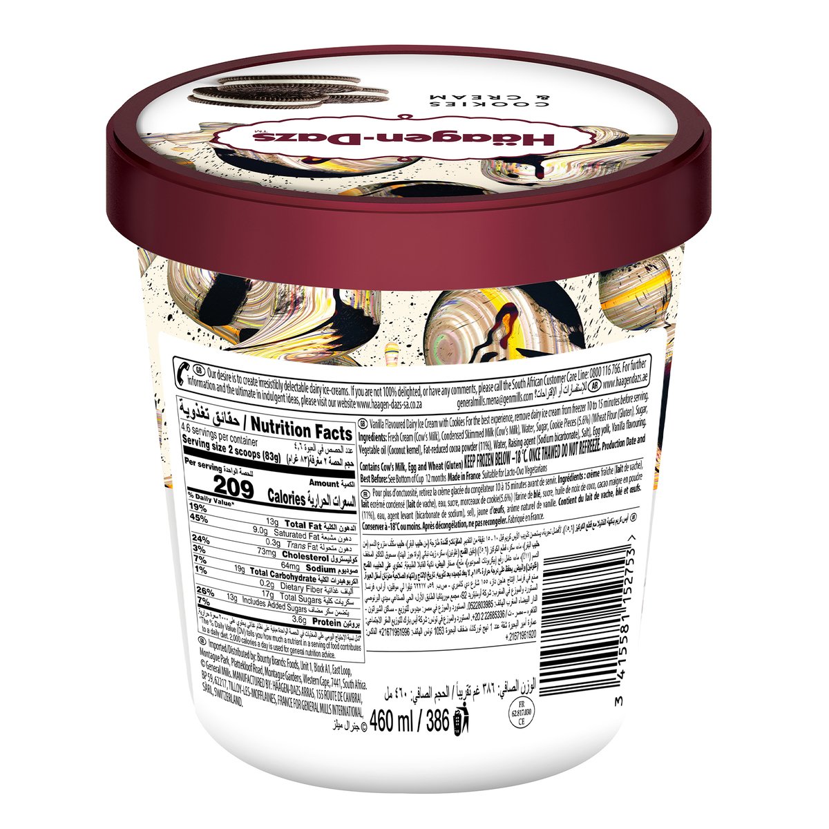 GETIT.QA- Qatar’s Best Online Shopping Website offers HAAGEN-DAZS COOKIES & CREAM ICE CREAM 460 ML at the lowest price in Qatar. Free Shipping & COD Available!