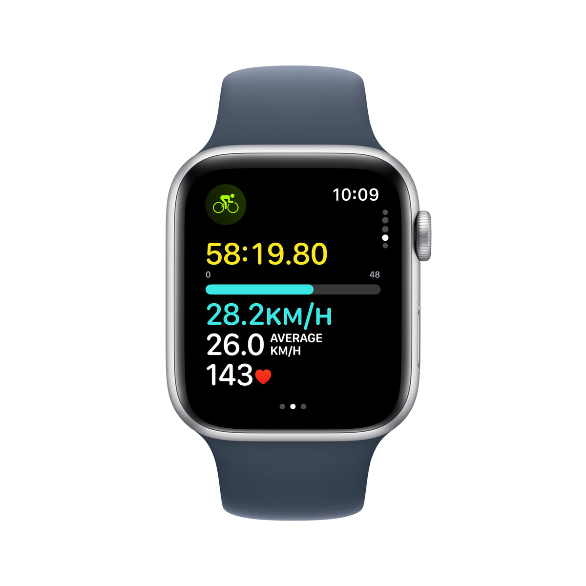 GETIT.QA- Qatar’s Best Online Shopping Website offers APPLE WATCH SE GPS, SILVER ALUMINIUM CASE WITH STORM BLUE SPORT BAND, 44 MM, M/L, MREE3 at the lowest price in Qatar. Free Shipping & COD Available!
