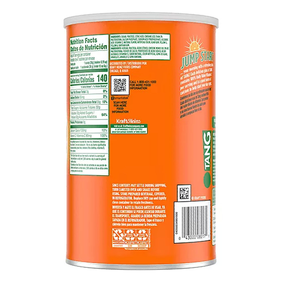 GETIT.QA- Qatar’s Best Online Shopping Website offers TANG ORANGE CANISTER 1.67KG at the lowest price in Qatar. Free Shipping & COD Available!
