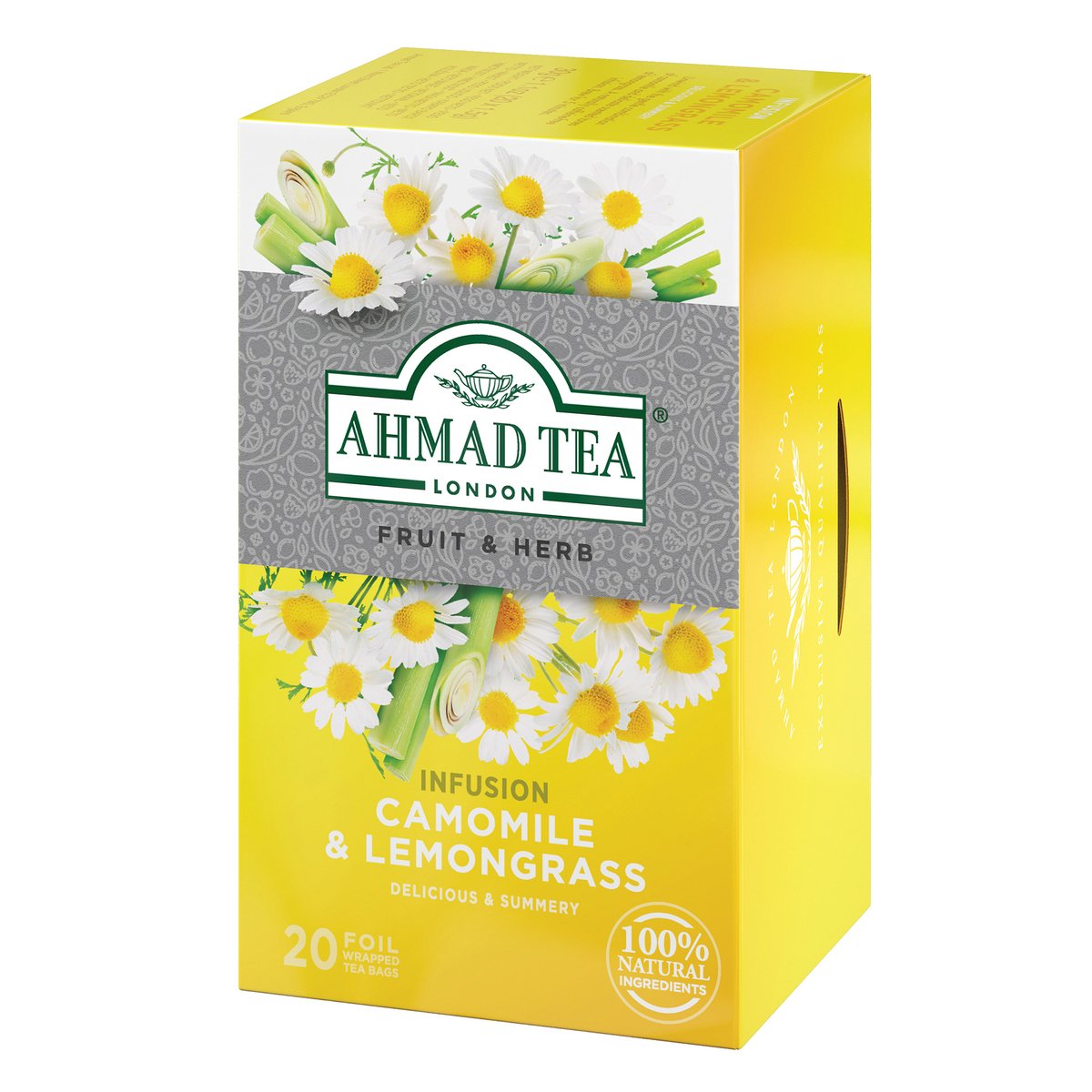GETIT.QA- Qatar’s Best Online Shopping Website offers AHMAD TEA CAMOMILE & LEMON GRASS TEA 20 TEABAGS at the lowest price in Qatar. Free Shipping & COD Available!