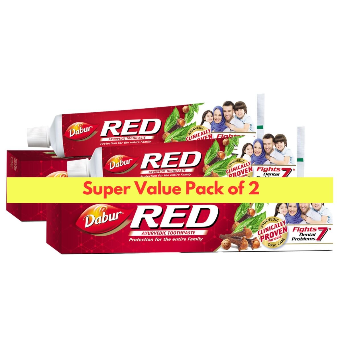 GETIT.QA- Qatar’s Best Online Shopping Website offers DABUR RED TOOTHPASTE VALUE PACK 2 X 200 G at the lowest price in Qatar. Free Shipping & COD Available!