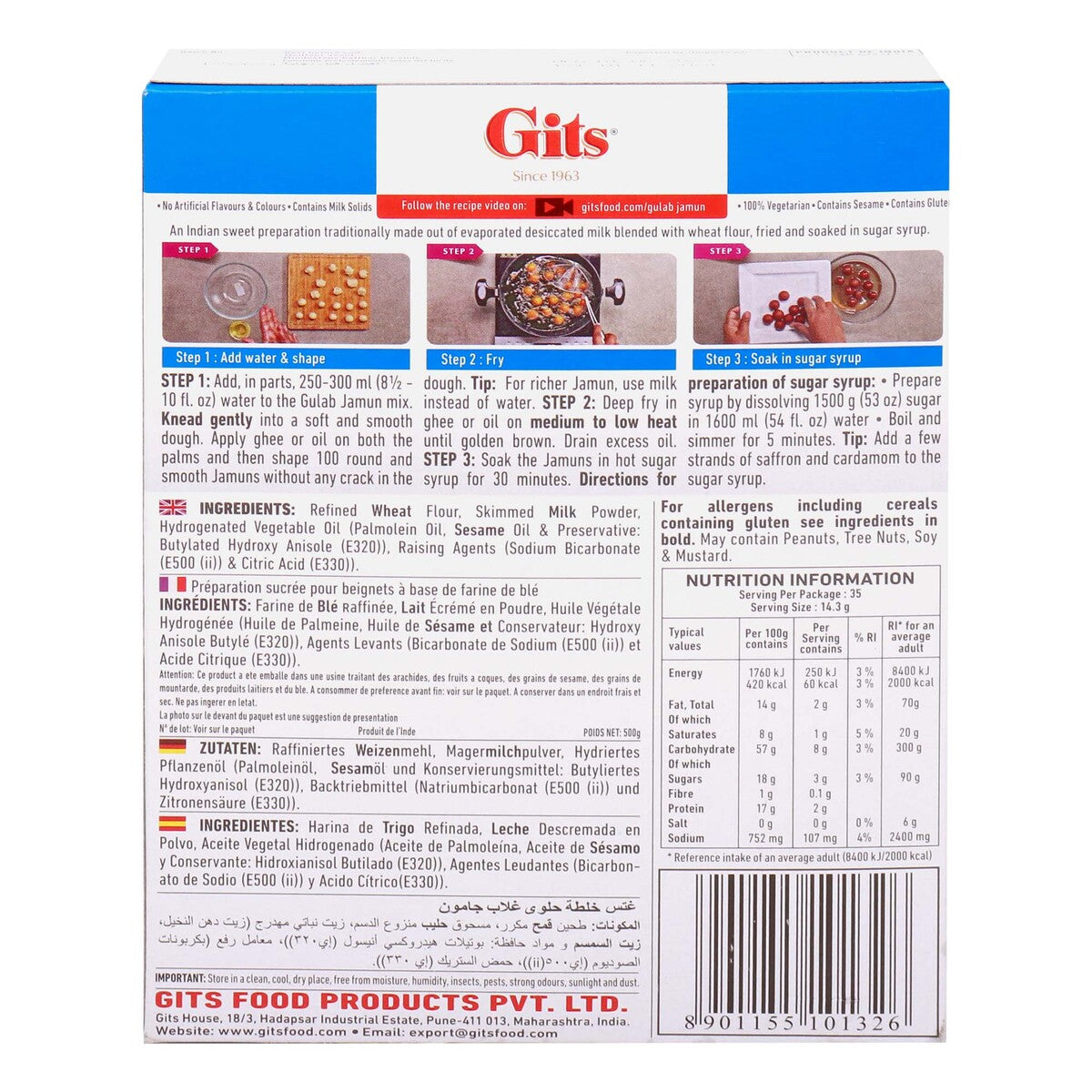 GETIT.QA- Qatar’s Best Online Shopping Website offers GITS GULAB JAMUN MIX 500 G at the lowest price in Qatar. Free Shipping & COD Available!