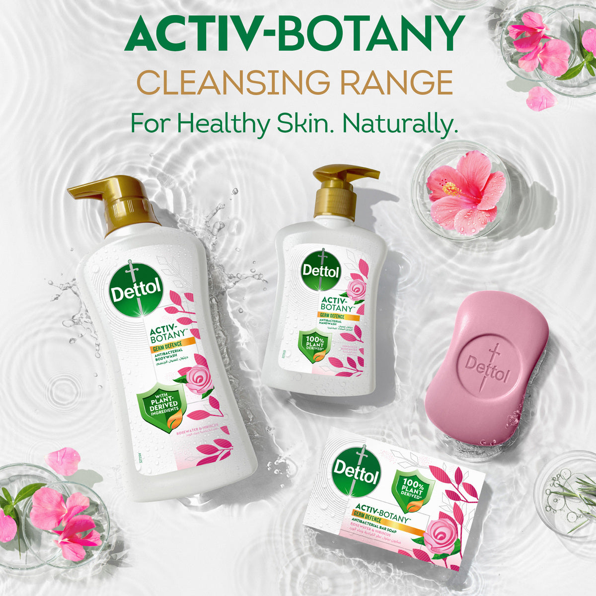 GETIT.QA- Qatar’s Best Online Shopping Website offers DETTOL ACTIV-BOTANY ROSEWATER & HIBISCUS ANTIBACTERIAL BAR SOAP 150 G at the lowest price in Qatar. Free Shipping & COD Available!