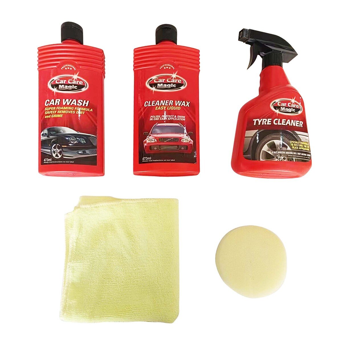 GETIT.QA- Qatar’s Best Online Shopping Website offers CAR CARE MAGIC CAR CLEANING COMBO PACK-- K-7B at the lowest price in Qatar. Free Shipping & COD Available!