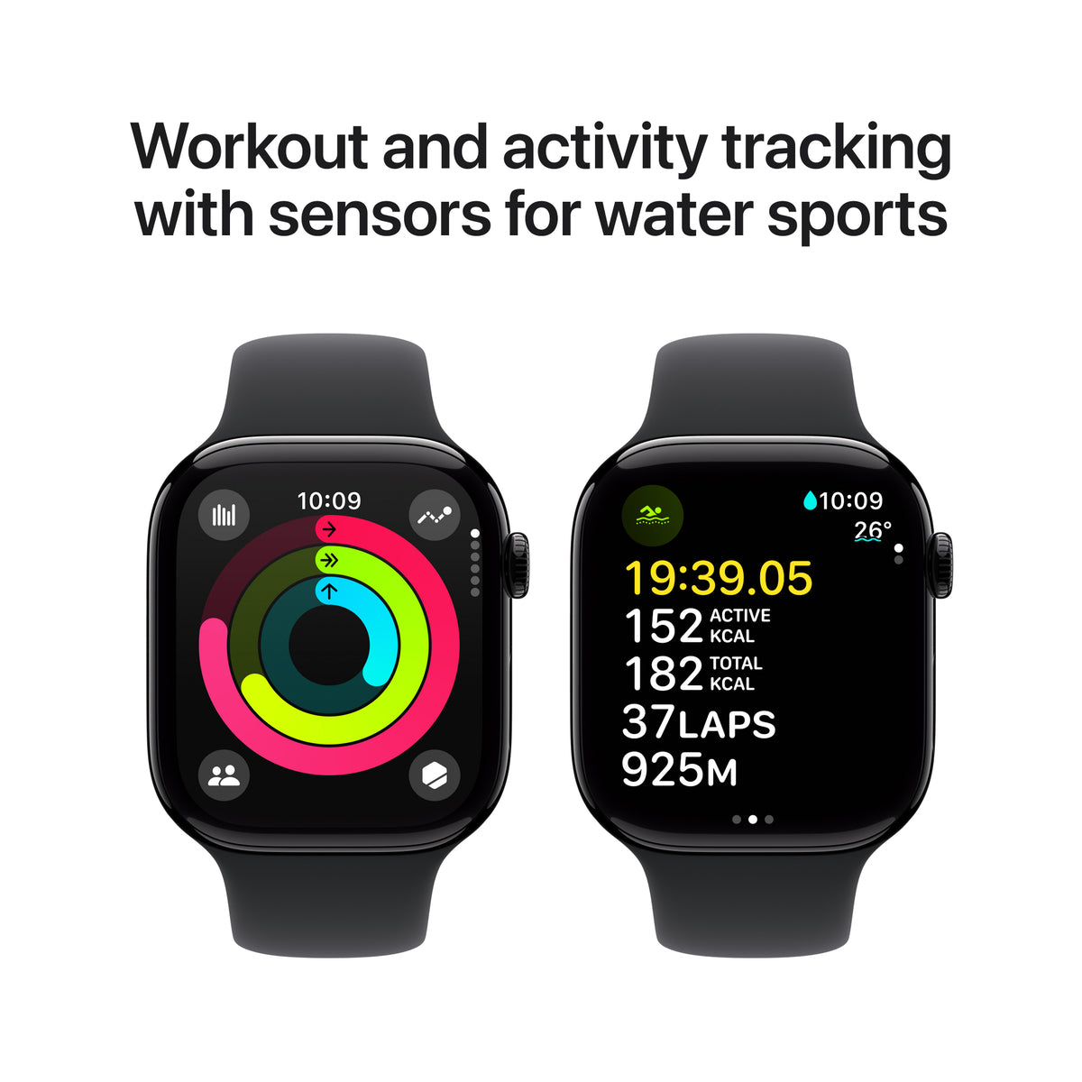 GETIT.QA- Qatar’s Best Online Shopping Website offers PRE-ORDER APPLE WATCH SERIES 10 GPS, 46 MM JET BLACK ALUMINIUM CASE WITH BLACK SPORT BAND - M/L at the lowest price in Qatar. Free Shipping & COD Available!