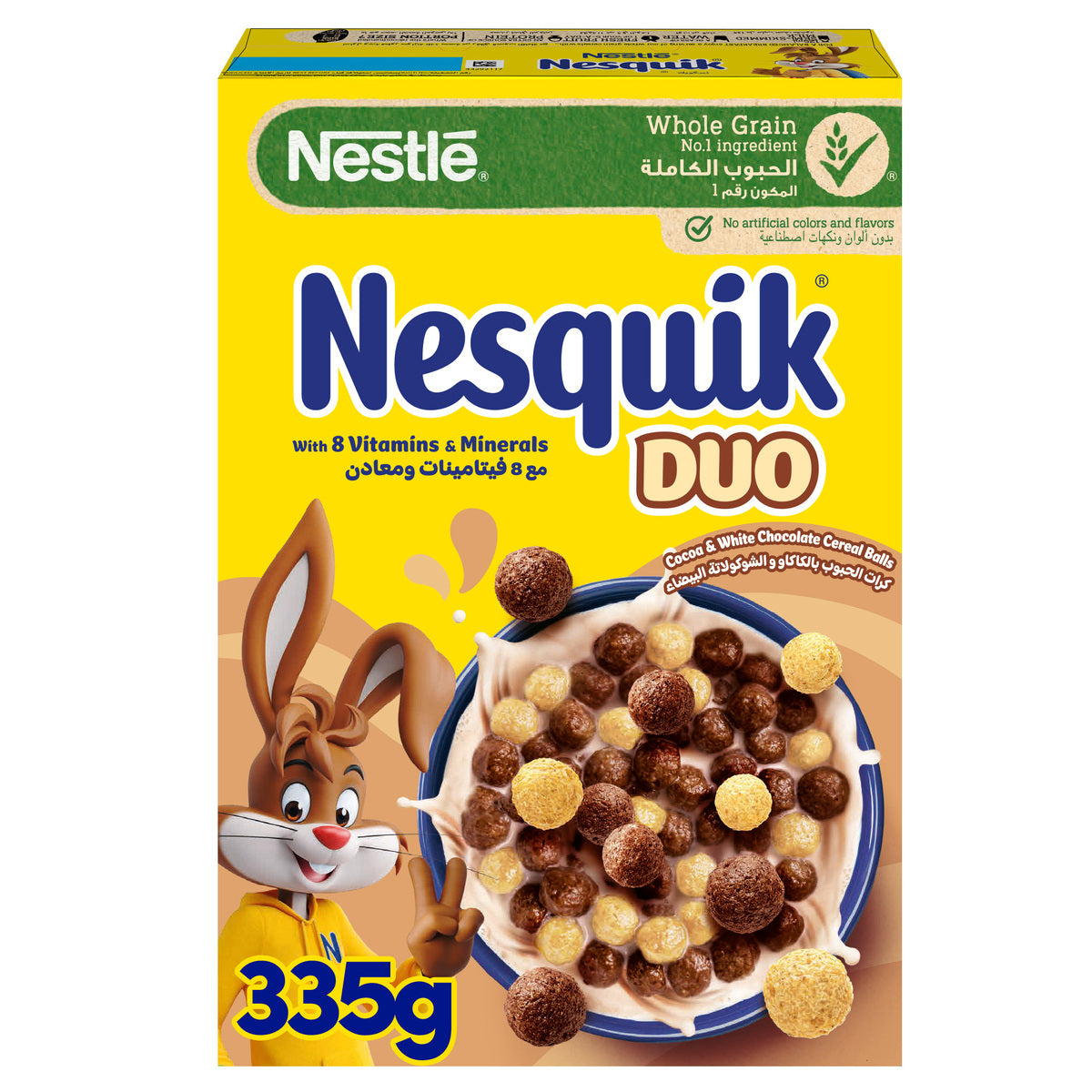 GETIT.QA- Qatar’s Best Online Shopping Website offers NESTLE NESQUIK DUO BREAKFAST CEREAL 335 G at the lowest price in Qatar. Free Shipping & COD Available!