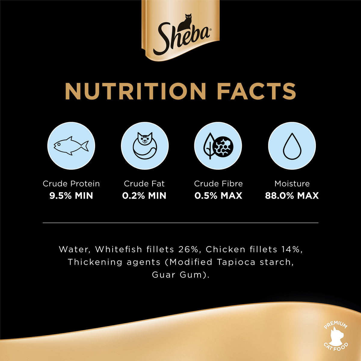 GETIT.QA- Qatar’s Best Online Shopping Website offers SHEBA FILLETS SUSTAINABLE WHITEFISH CAT FOOD 60 G at the lowest price in Qatar. Free Shipping & COD Available!