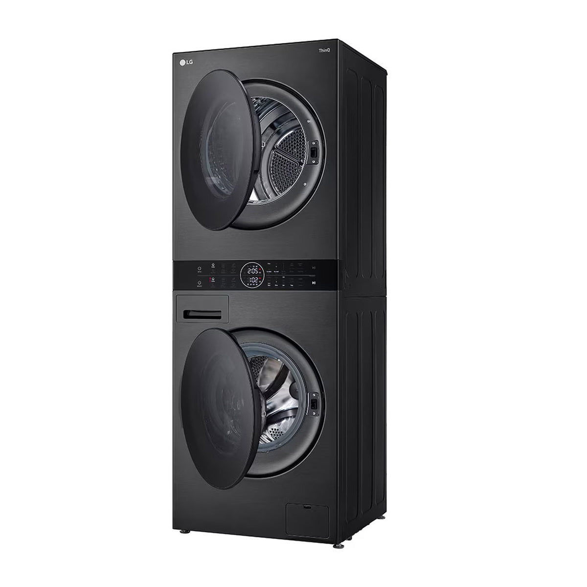 GETIT.QA- Qatar’s Best Online Shopping Website offers LG 24'' WASH TOWER, 12/10 KG, BLACK STEEL, W4W8BVKKZHM at the lowest price in Qatar. Free Shipping & COD Available!