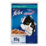GETIT.QA- Qatar’s Best Online Shopping Website offers PURINA FELIX KITTEN WITH TUNA IN JELLY UP TO 1 YEAR 85 G
 at the lowest price in Qatar. Free Shipping & COD Available!