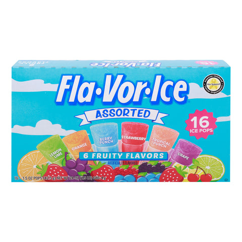 GETIT.QA- Qatar’s Best Online Shopping Website offers FLA-VOR-ICE ASSORTED 16 ICE POPS 680.4 G at the lowest price in Qatar. Free Shipping & COD Available!