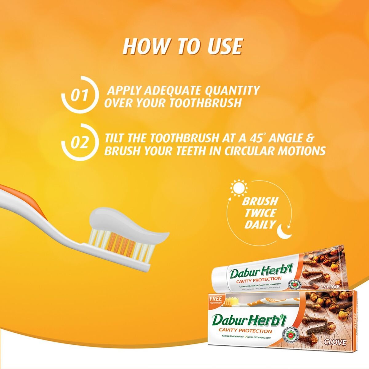GETIT.QA- Qatar’s Best Online Shopping Website offers DABUR HERB'L CLOVE CAVITY TOOTHPASTE 100 G 3+1 at the lowest price in Qatar. Free Shipping & COD Available!