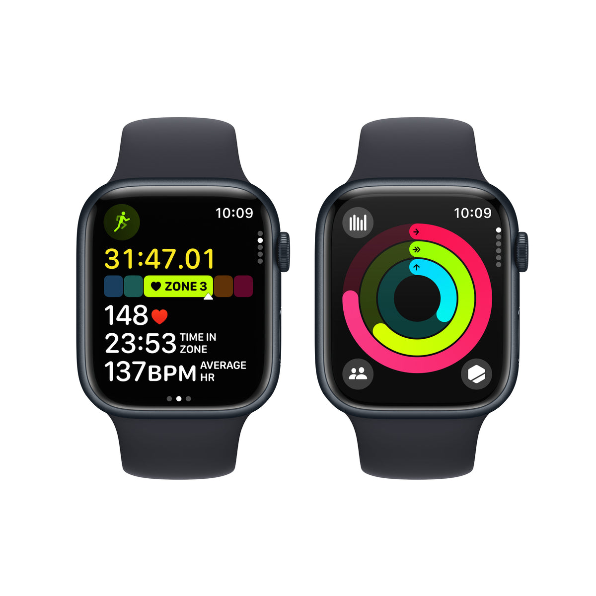 GETIT.QA- Qatar’s Best Online Shopping Website offers APPLE WATCH SERIES 9 GPS, MIDNIGHT ALUMINIUM CASE WITH MIDNIGHT SPORT BAND, 45 MM, M/L, MR9A3QA/A at the lowest price in Qatar. Free Shipping & COD Available!