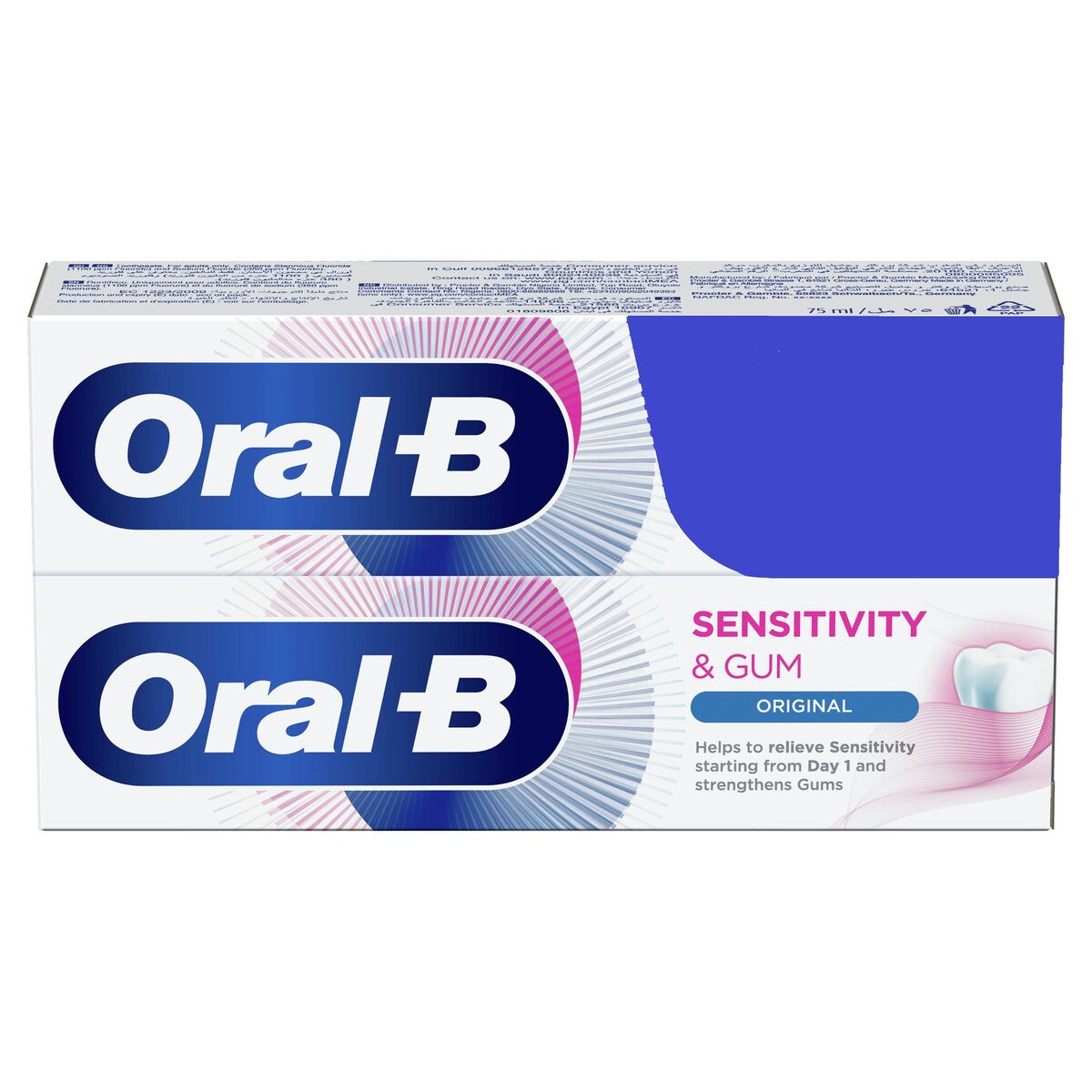 GETIT.QA- Qatar’s Best Online Shopping Website offers ORAL B SENSITIVITY & GUM ORIGINAL TOOTHPASTE 2 X 75 ML at the lowest price in Qatar. Free Shipping & COD Available!