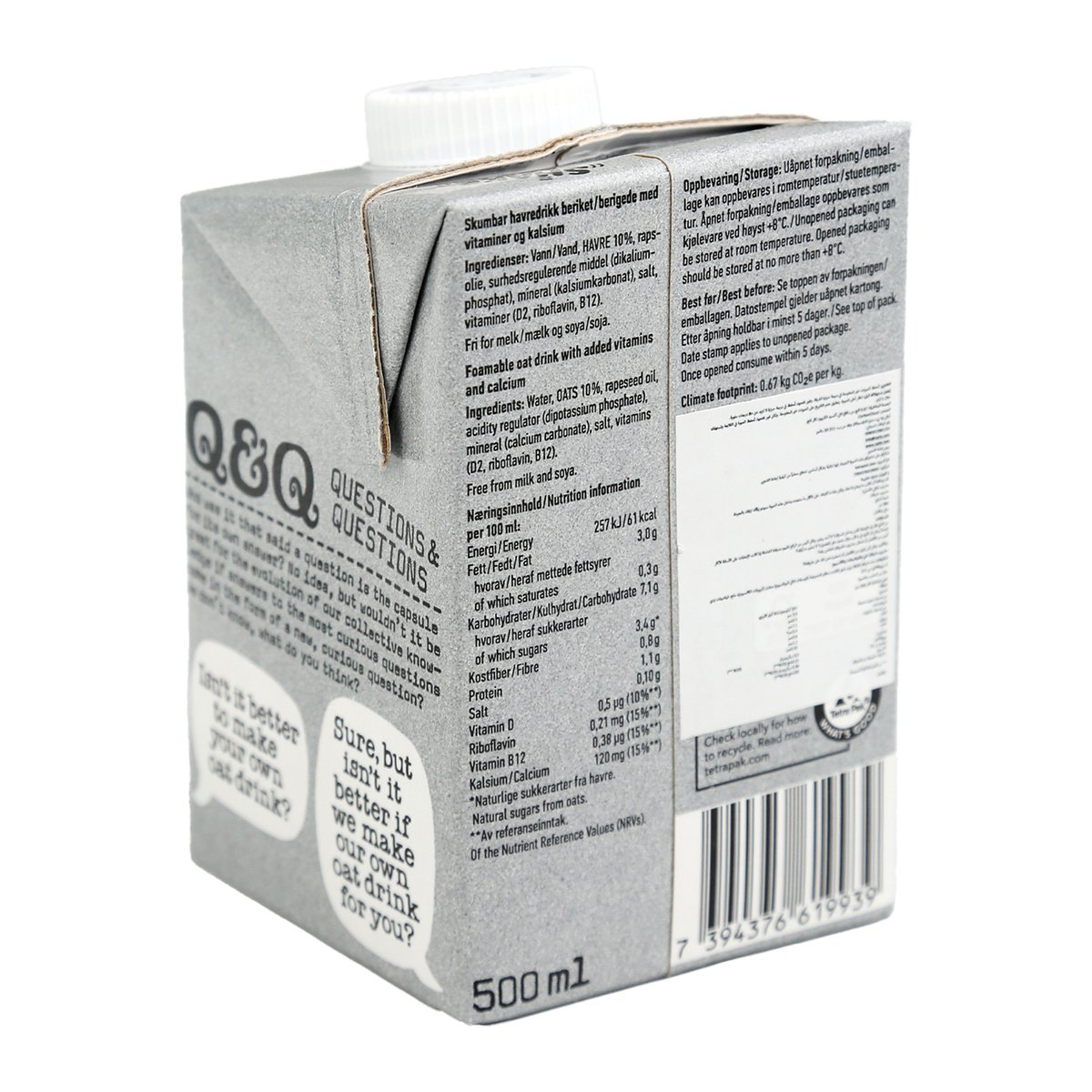 GETIT.QA- Qatar’s Best Online Shopping Website offers OATLY THE ORIGINAL OAT DRINK BARISTA EDITION 500 ML
 at the lowest price in Qatar. Free Shipping & COD Available!