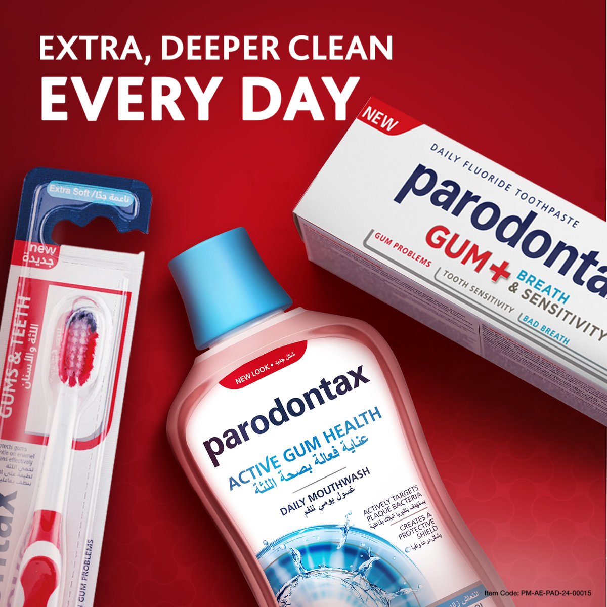 GETIT.QA- Qatar’s Best Online Shopping Website offers PARODONTAX ACTIVE GUM HEALTH EXTRA FRESH DAILY MOUTHWASH 300 ML at the lowest price in Qatar. Free Shipping & COD Available!