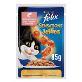 GETIT.QA- Qatar’s Best Online Shopping Website offers PURINA FELIX SENSATIONS JELLIES WITH SALMON AND TOMATO FLAVORS CAT FOOD 85 G
 at the lowest price in Qatar. Free Shipping & COD Available!