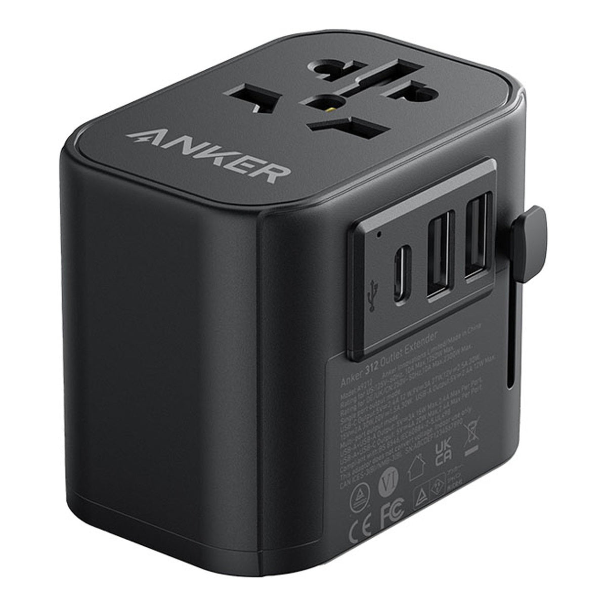 GETIT.QA- Qatar’s Best Online Shopping Website offers ANKER USB-C TRAVEL ADAPTER BLACK A9212K11 at the lowest price in Qatar. Free Shipping & COD Available!