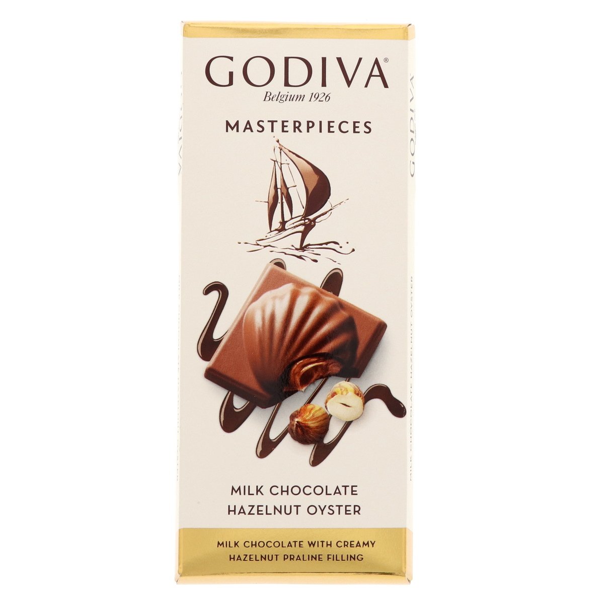 GETIT.QA- Qatar’s Best Online Shopping Website offers GODIVA MASTER PIECES MILK CHOCOLATE & HAZEL NUT OYSTER 83G at the lowest price in Qatar. Free Shipping & COD Available!