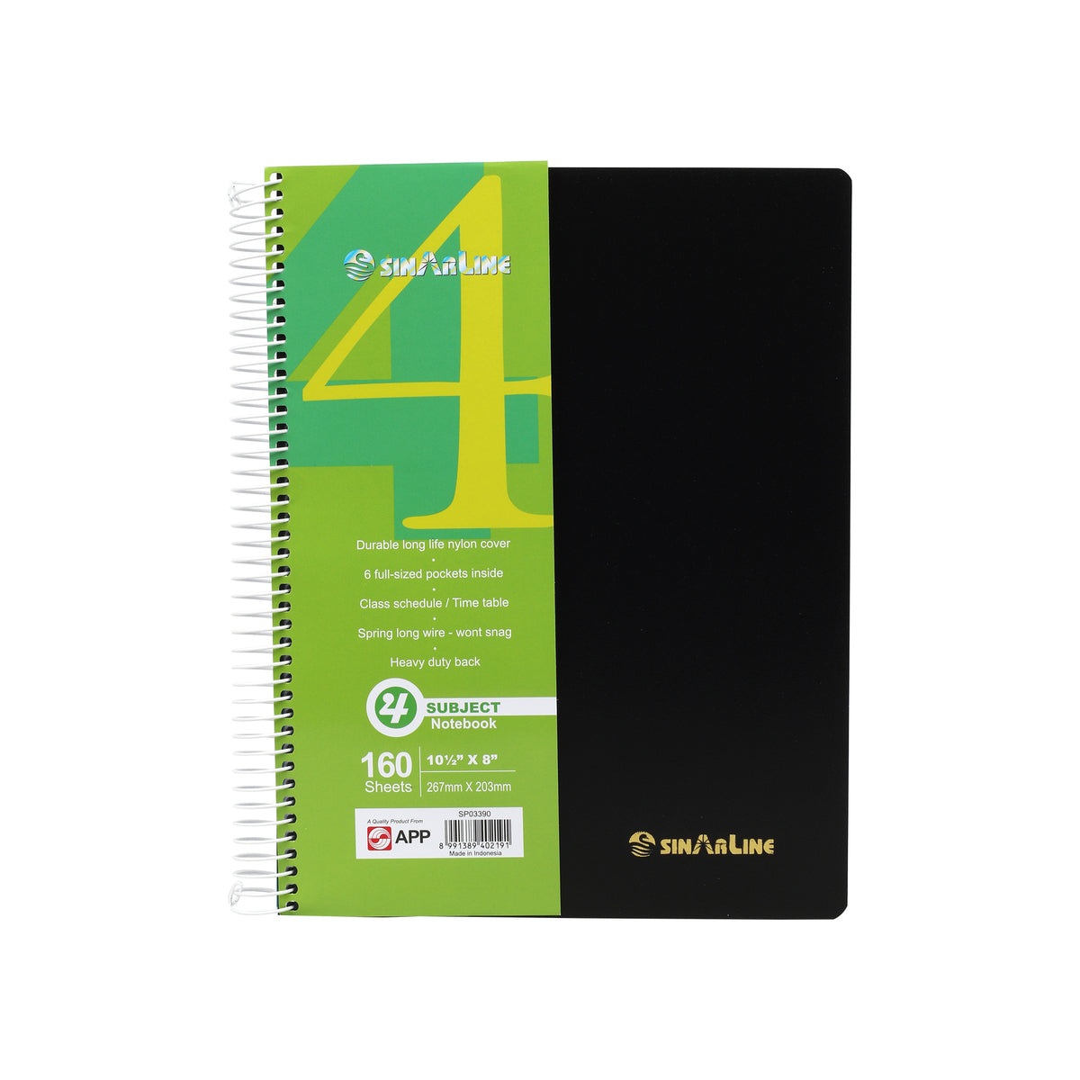 GETIT.QA- Qatar’s Best Online Shopping Website offers SINAR LINE 4 SUBJECT SPIRAL NOTE BOOK 160 SHEETS at the lowest price in Qatar. Free Shipping & COD Available!