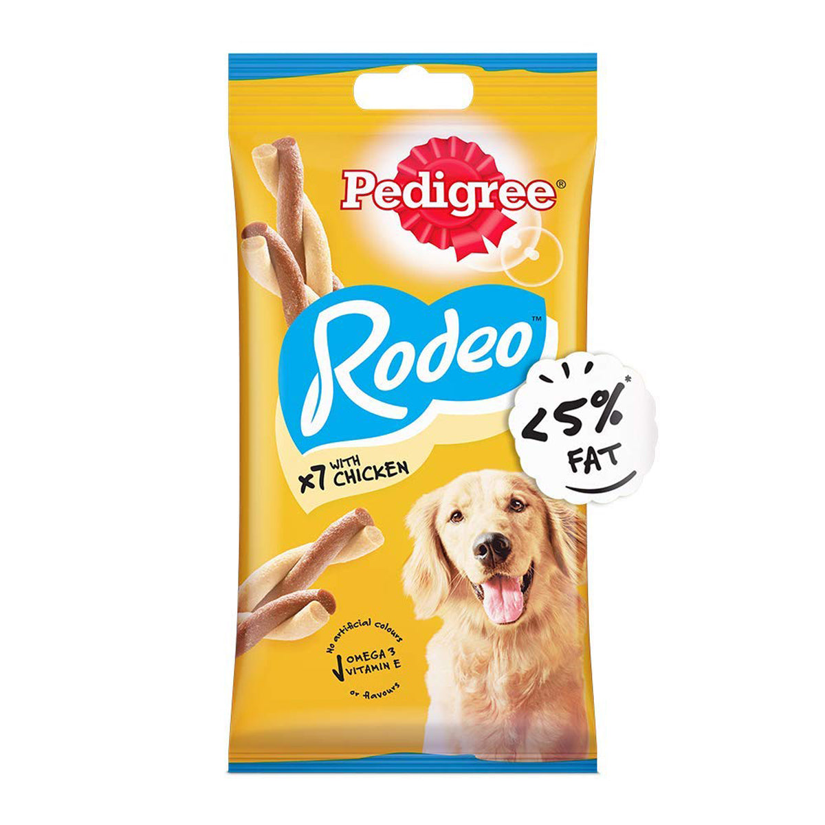 GETIT.QA- Qatar’s Best Online Shopping Website offers PEDIGREE RODEO CHICKEN DOG TREAT 123 G at the lowest price in Qatar. Free Shipping & COD Available!