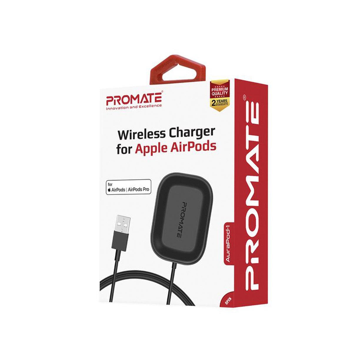 GETIT.QA- Qatar’s Best Online Shopping Website offers PROMATE WIRELESS CHARGER FOR APPLE AIRPODS AURAPOD1 at the lowest price in Qatar. Free Shipping & COD Available!
