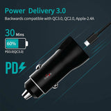 GETIT.QA- Qatar’s Best Online Shopping Website offers TRANDS 36W CAR CHARGER (TYPE-C & LIGHTNING CABLE)AD663, BLACK at the lowest price in Qatar. Free Shipping & COD Available!