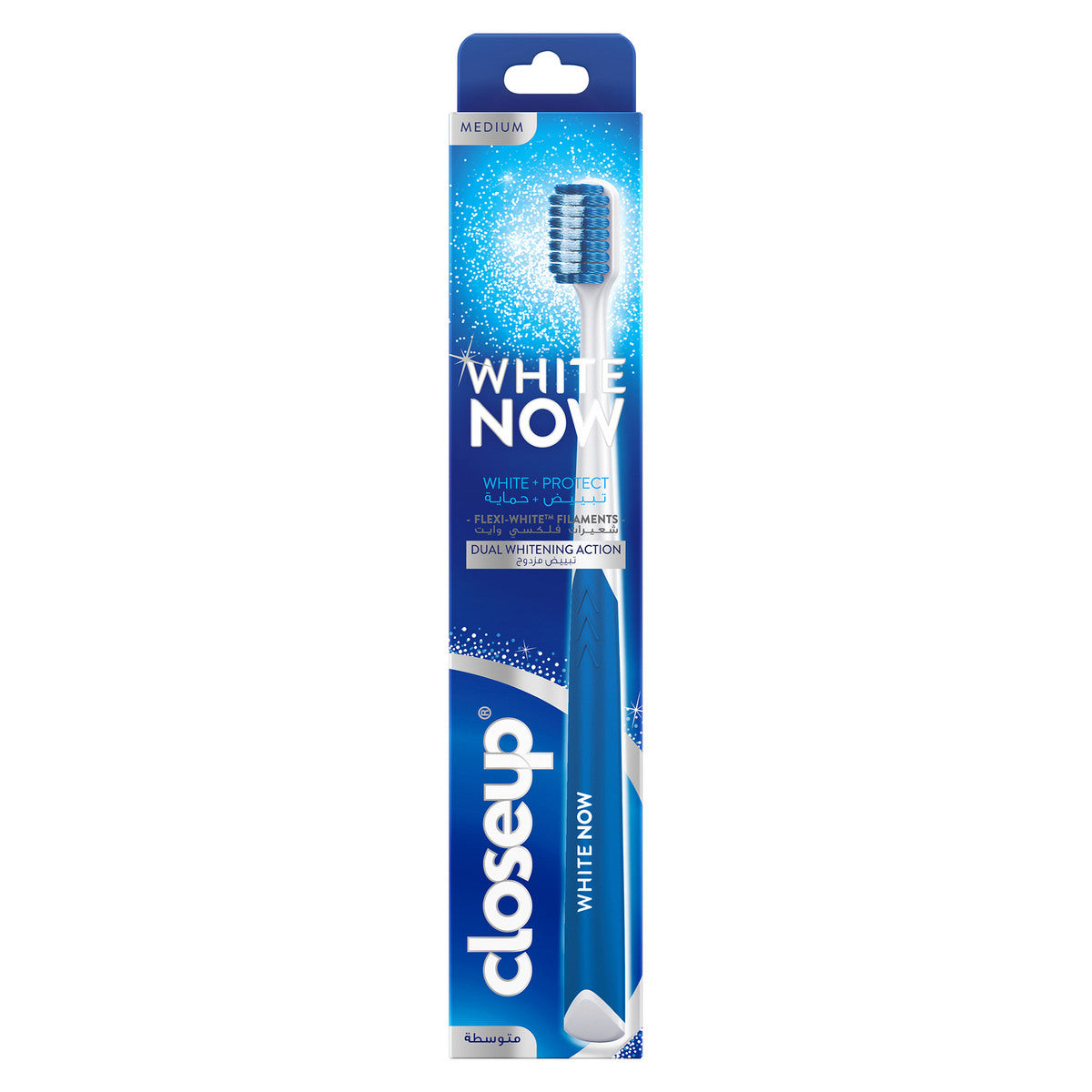 GETIT.QA- Qatar’s Best Online Shopping Website offers CLOSEUP TOOTHBRUSH WHITE NOW + PROTECT MEDIUM 1 PC at the lowest price in Qatar. Free Shipping & COD Available!