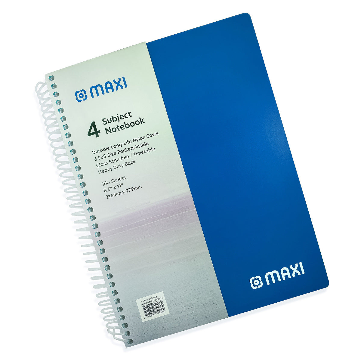 GETIT.QA- Qatar’s Best Online Shopping Website offers MAXI SPIRAL POLYPROPYLENE 4 SUBJECT NOTEBOOK, 11 INCH X 8.5 INCH, 160 SHEETS, ASSORTED COLOURS, MX-11-PPSUB4 at the lowest price in Qatar. Free Shipping & COD Available!
