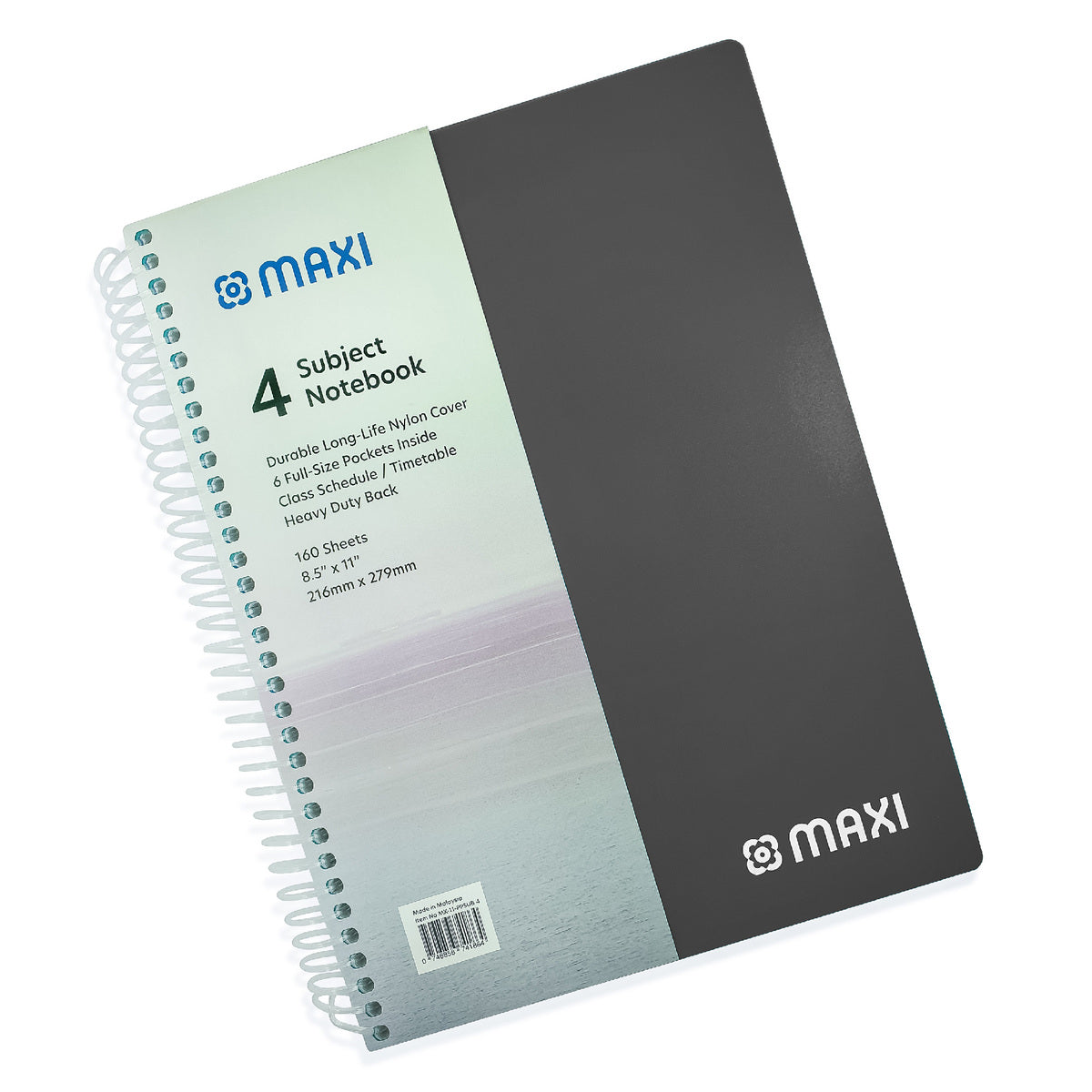 GETIT.QA- Qatar’s Best Online Shopping Website offers MAXI SPIRAL POLYPROPYLENE 4 SUBJECT NOTEBOOK, 11 INCH X 8.5 INCH, 160 SHEETS, ASSORTED COLOURS, MX-11-PPSUB4 at the lowest price in Qatar. Free Shipping & COD Available!