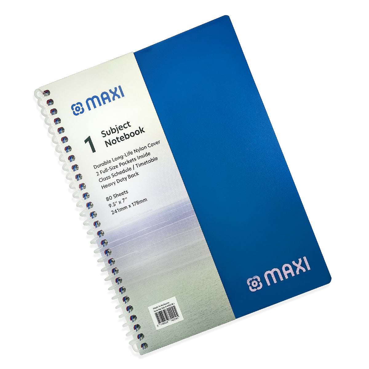 GETIT.QA- Qatar’s Best Online Shopping Website offers MAXI SPIRAL POLYPROPYLENE 1 SUBJECT NOTEBOOK, 9.5 INCH X 7 INCH, 80 SHEETS, ASSORTED COLOURS, MX-9-PPSUB1 at the lowest price in Qatar. Free Shipping & COD Available!