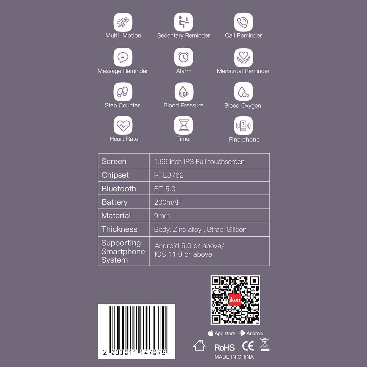 GETIT.QA- Qatar’s Best Online Shopping Website offers IKON SMART WATCH IK-W55 at the lowest price in Qatar. Free Shipping & COD Available!