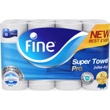 GETIT.QA- Qatar’s Best Online Shopping Website offers FINE SUPER TOWEL PRO NEW & IMPROVED STERILIZED & HALF PERFORATED KITCHEN PAPER TOWEL 3PLY 8 ROLLS at the lowest price in Qatar. Free Shipping & COD Available!