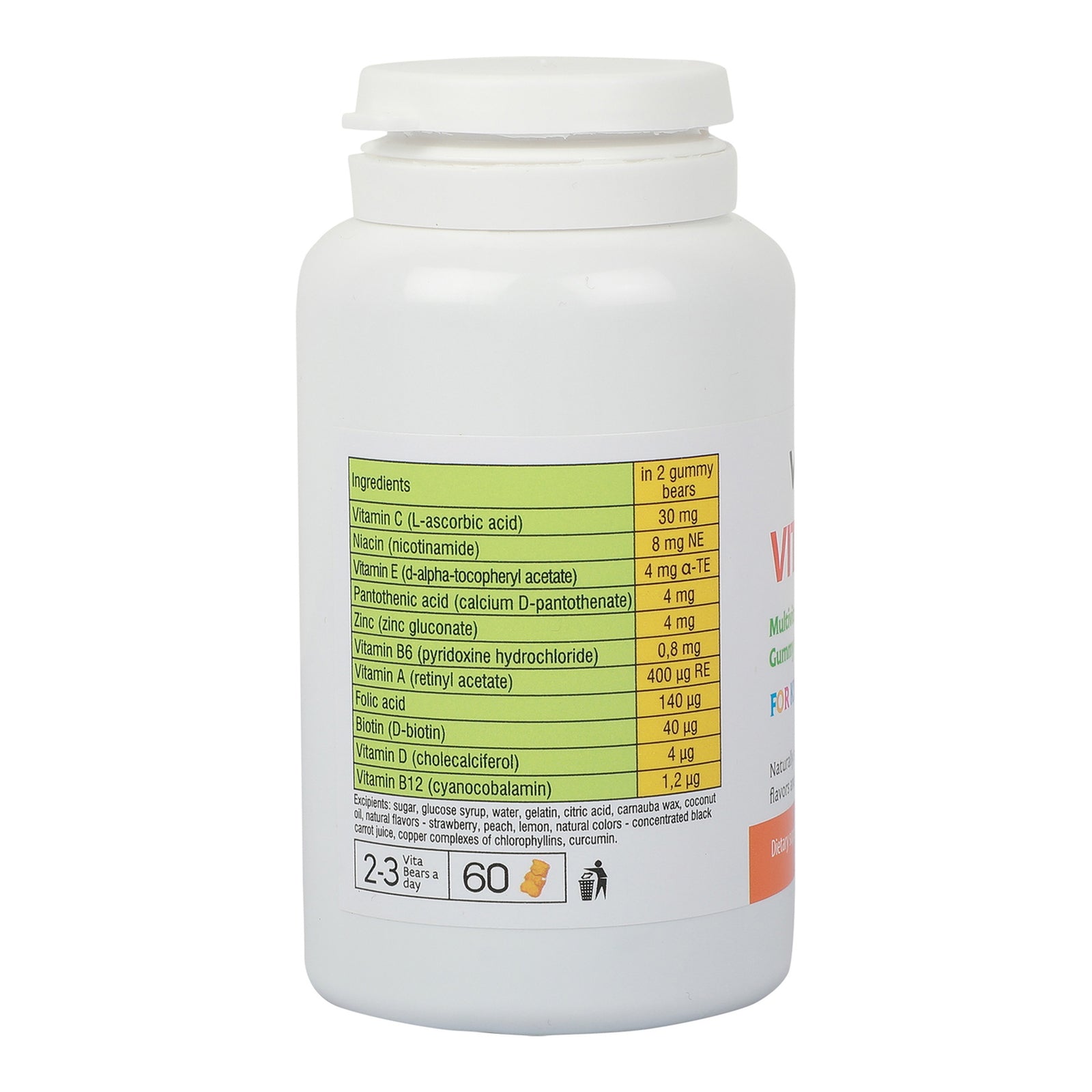 GETIT.QA- Qatar’s Best Online Shopping Website offers VITAMIX GUMMY BEARS MULTIVITAMINS FOR KIDS 60PCS at the lowest price in Qatar. Free Shipping & COD Available!