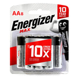 GETIT.QA- Qatar’s Best Online Shopping Website offers ENERGIZER MAX ALKALINE AA BATTERY, 1.5 V, 8 PCS, E91BP8 at the lowest price in Qatar. Free Shipping & COD Available!