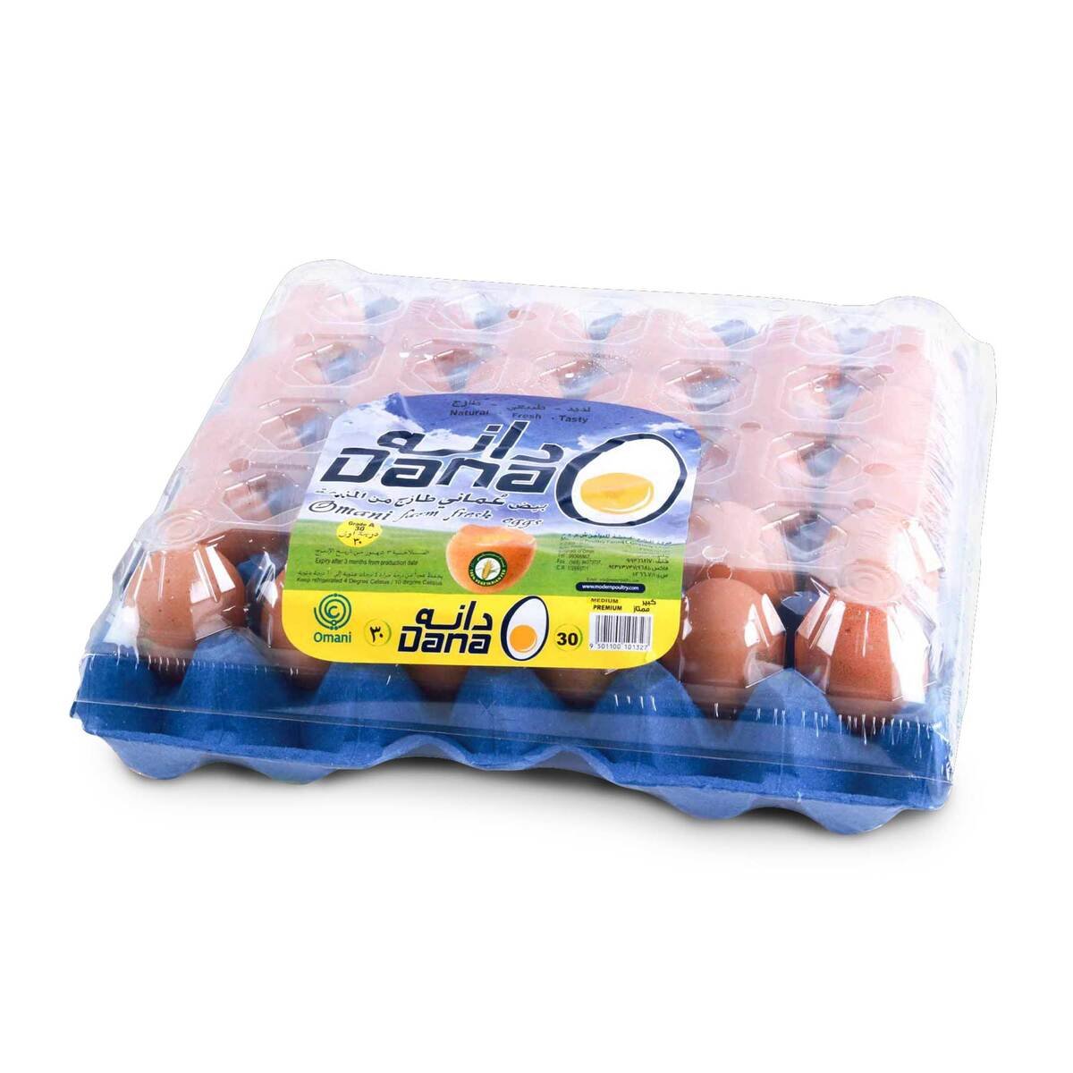 GETIT.QA- Qatar’s Best Online Shopping Website offers DANA OMANI BROWN FARM FRESH LARGE EGGS 30PCS at the lowest price in Qatar. Free Shipping & COD Available!