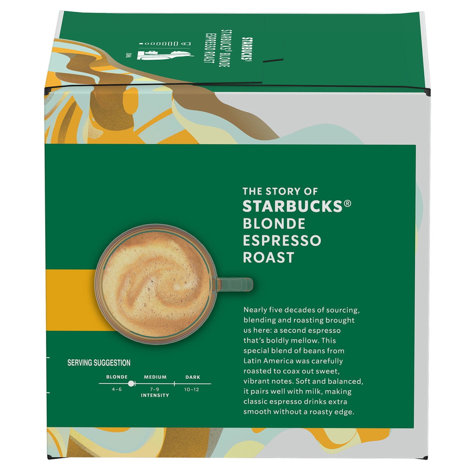 GETIT.QA- Qatar’s Best Online Shopping Website offers STARBUCKS BLONDE ESPRESSO ROAST BY NESCAFE DOLCE GUSTO BLONDE ROAST COFFEE PODS 12 PCS 66 G at the lowest price in Qatar. Free Shipping & COD Available!