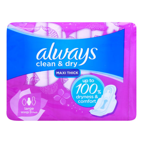 Always Maxi Fresh Long Sanitary Pad 9pcs - GETIT.QA