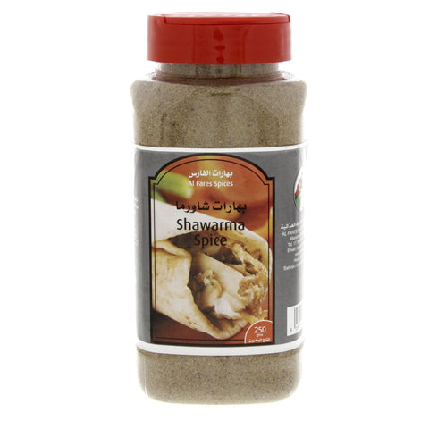 GETIT.QA- Qatar’s Best Online Shopping Website offers AL FARES SHAWARMA SPICE 250 G
 at the lowest price in Qatar. Free Shipping & COD Available!