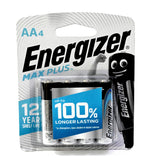 GETIT.QA- Qatar’s Best Online Shopping Website offers ENERGIZER MAX PLUS ALKALINE AA BATTERY, 1.5 V, 4 PCS, EP91BP4T at the lowest price in Qatar. Free Shipping & COD Available!