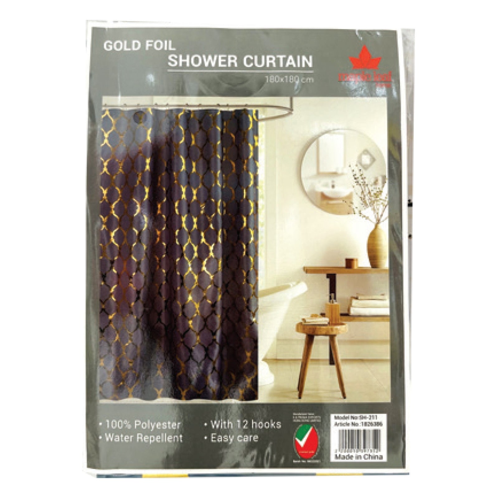 GETIT.QA- Qatar’s Best Online Shopping Website offers MAPLE LEAF SHOWER CURTAIN, 180 X 180 CM, SH211 at the lowest price in Qatar. Free Shipping & COD Available!